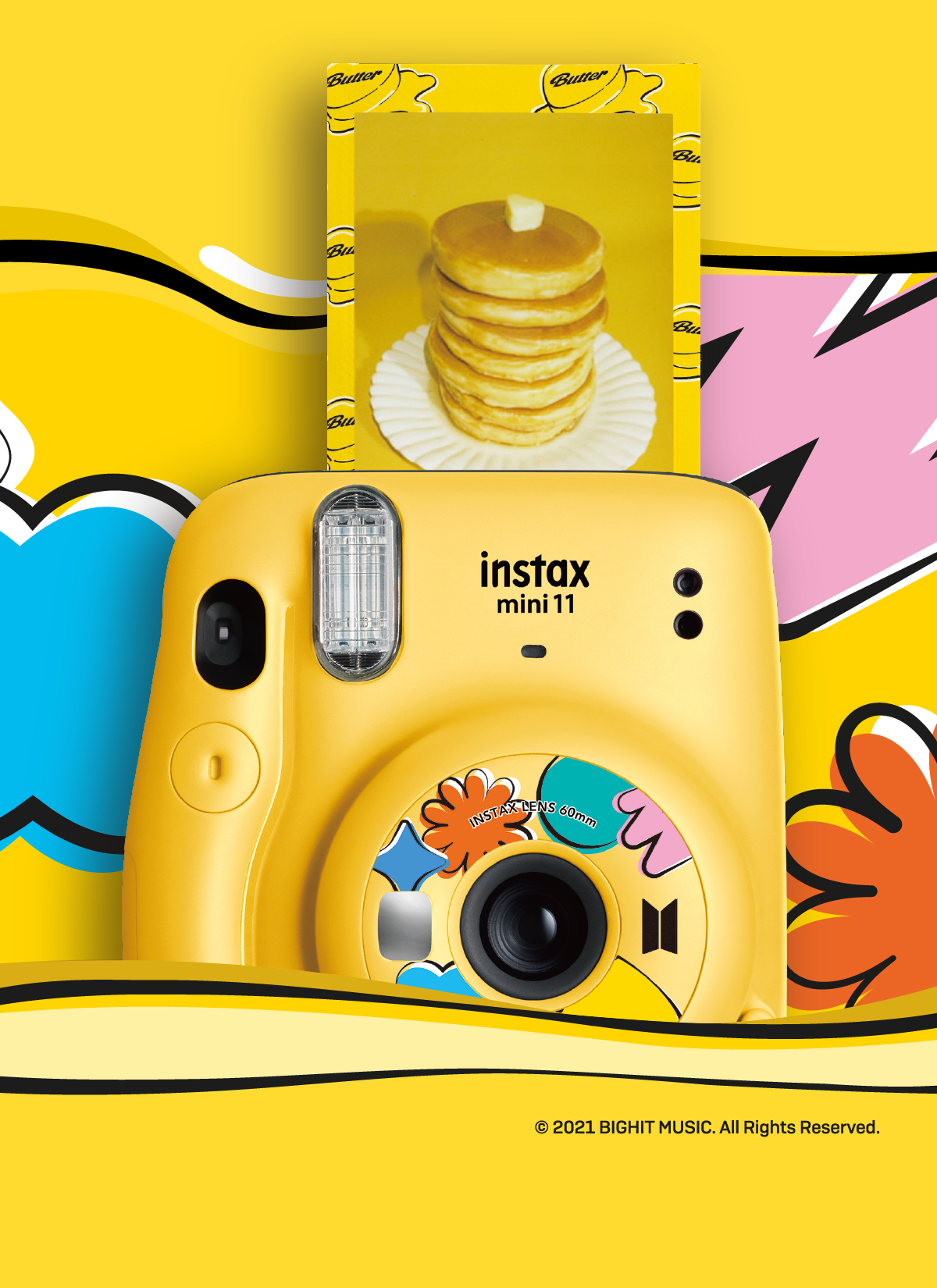 シンプルでおしゃれ BTS「Butter」”チェキ”「instax mini 11（本体＋