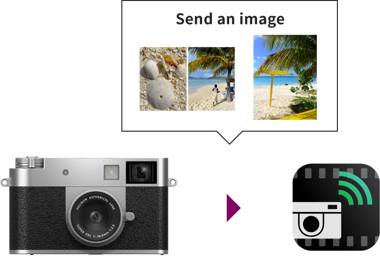 1) Send an image from your camera to the app for your camera.