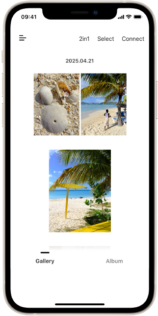 2) Select the image you want to print from your gallery.
