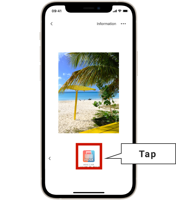 4) Tap the icon to launch the instax™ Link series app.