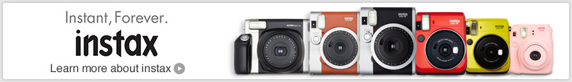 Instant, Forever. instax Learn more about instax