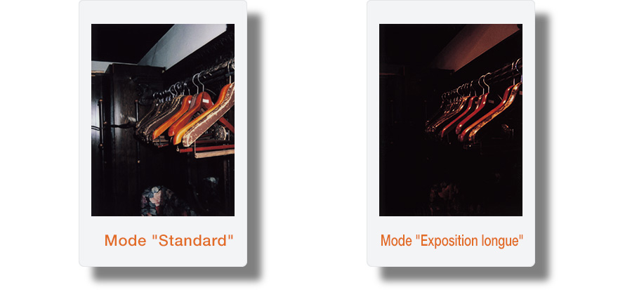 Mode "Standard"/Mode "Exposition longue"